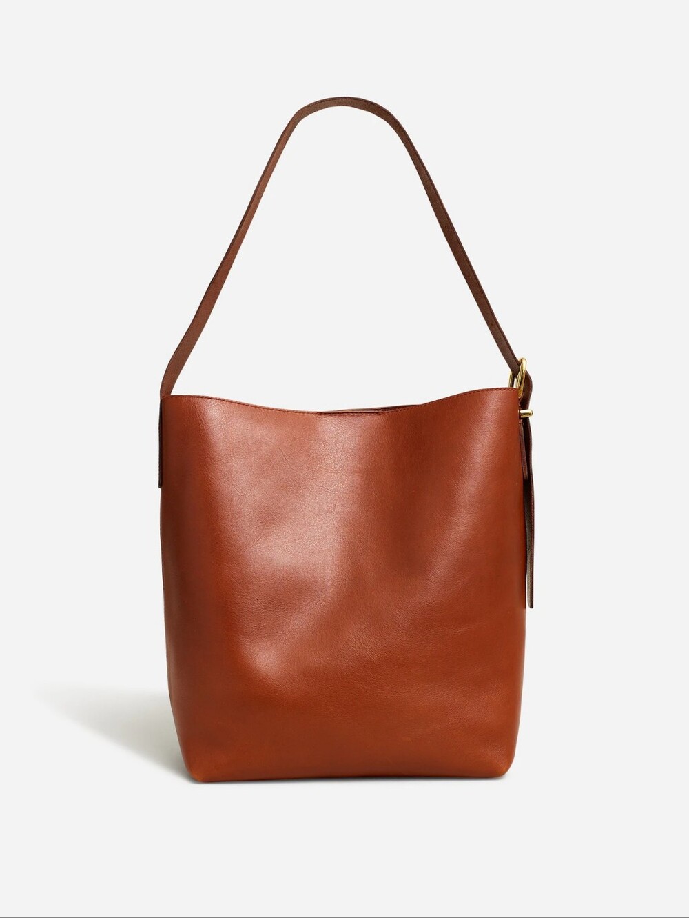 Madewell Leather Essential Bucket Tote Warm Cinnamon